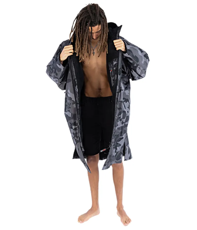 Dryrobe Adult Advance Long Sleeve Change Robe V3 S Black Camo/Black-3